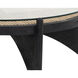 Adora 48 X 18 inch Clear / Black Coffee Table, Large